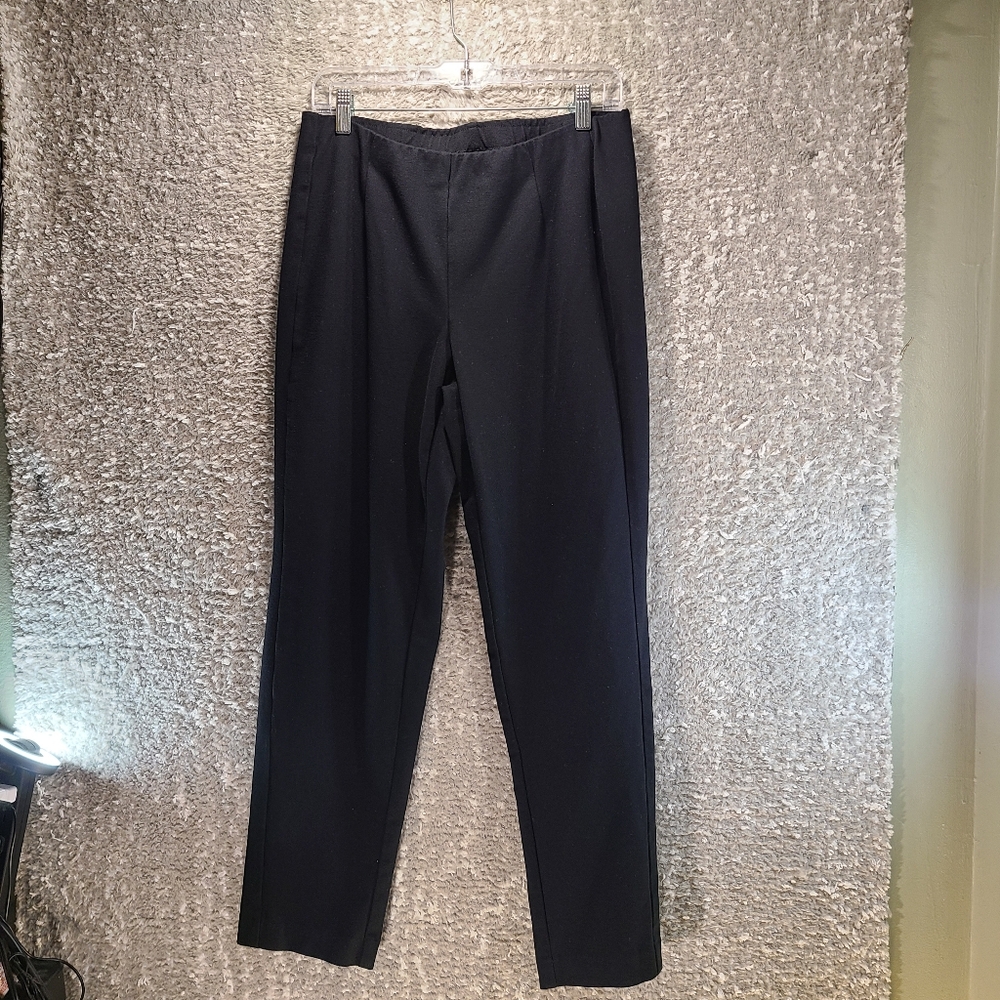 J Jill Pants Ponte Slim Leg Pull On Pants Size Medium Pockets Viscose Nylon